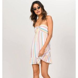 NWT - Multi Stripe Strapless Dress